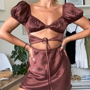 NWT VRG GRL Au Revoir Bias Cut mini dress